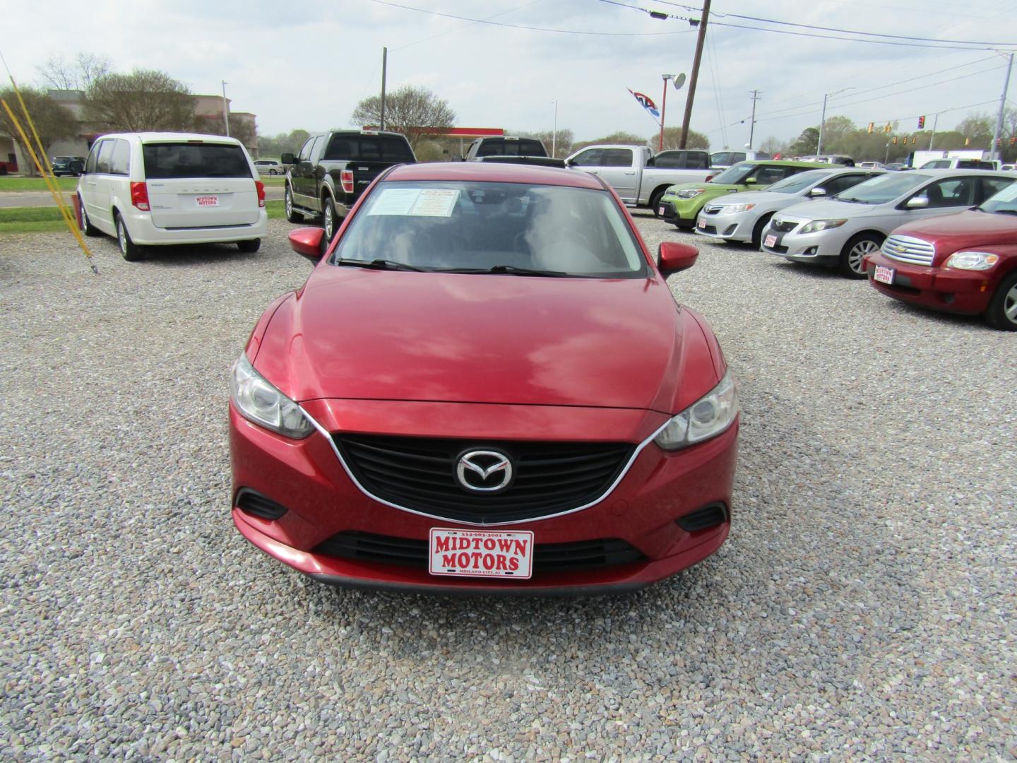 2014 Red Mazda Mazda6 i Touring Plus (JM1GJ1T66E1) with an 2.5L L4 DOHC 16V engine, Automatic transmission, located at 15016 S Hwy 231, Midland City, AL, 36350, (334) 983-3001, 31.306210, -85.495277 - Photo#1